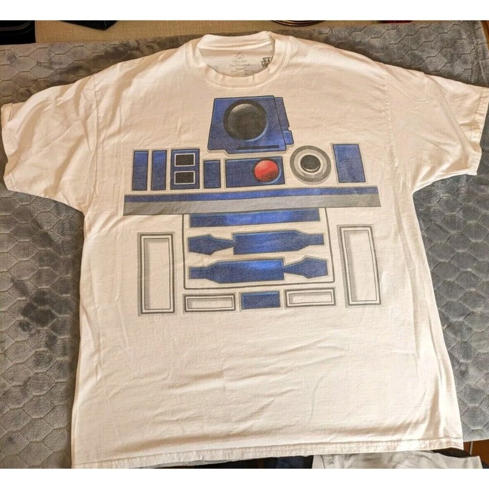 Disneyland Star‎ Wars Shirt Mens R2 D2 2XL XXL Double Sided Disney Hanes Tee